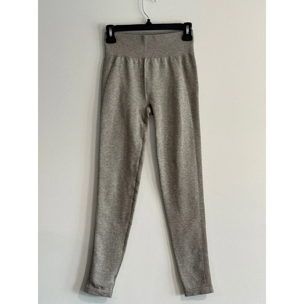 Gymshark Flex High Rise Leggings Womens Small Grey Marl‎ Seamless Contouring